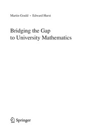 Front cover of Bridging the gap to university mathematics by Edward Hurst