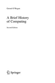 Front cover of A Brief History of Computing by Gerard O'Regan