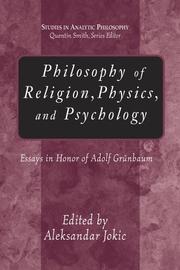 Front cover of Philosophy of religion, physics, and psychology by Adolf Grunbaum Symposium