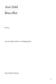 Cover of Böses Blut by Arne Dahl