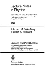 Front cover of Buckling and post-buckling by Johann Arbocz