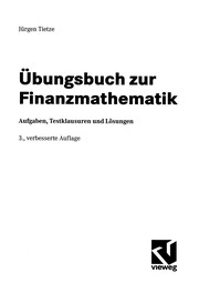 Front cover of Übungsbuch zur Finanzmathematik by Jürgen Tietze