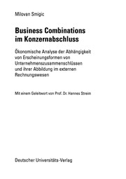 Front cover of Business Combinations im Konzernabschluss by Milovan Smigic