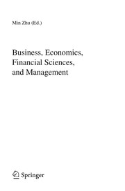 Front cover of Business, Economics, Financial Sciences, and Management by Min Zhu