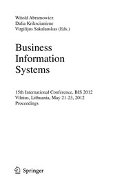 Front cover of Business Information Systems by Witold Abramowicz