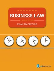 Cover of Business law by Ewan MacIntyre