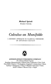 Cover of Calculus on manifolds by Michael Spivak
