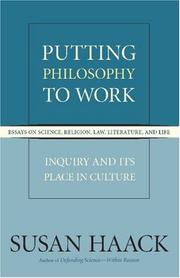 Cover of Putting Philosophy to Work by Susan Haack