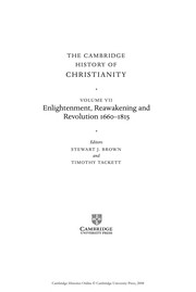 Front cover of Enlightenment, reawakening and revolution 1660-1815 by Stewart J. Brown