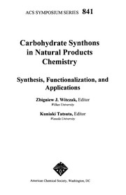 Cover of Carbohydrate synthons in natural products chemistry by Zbigniew J. Witczak