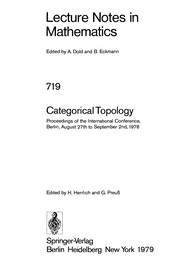 Front cover of Categorical topology by Sadri Hassani