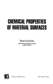 Cover of Chemical properties of material surfaces by Marek Kosmulski
