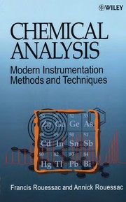 Cover of Chemical analysis by Francis Rouessac