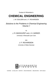 Front cover of Coulson & Richardson's chemical engineering by J. R. Backhurst