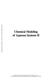 Front cover of Chemical modeling of aqueous systems II by Everett A. Jenne
