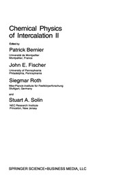 Front cover of Chemical Physics of Intercalation II by Patrick Bernier