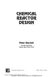 Cover of Chemical reactor design by Peter Harriott