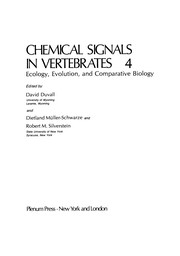 Front cover of Chemical Signals in Vertebrates 4 by David Duvall