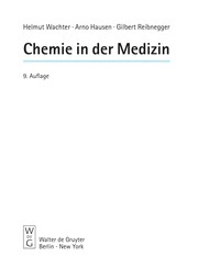Cover of Chemie in der Medizin by Helmut Wachter