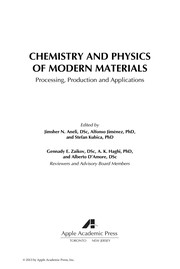 Front cover of Chemistry and physics of modern materials by J. N. Aneli