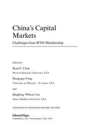 Front cover of China's capital markets by Hung-gay Fung