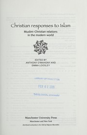 Cover of Christian responses to Islam by Anthony O'Mahony