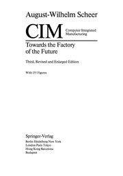 Cover of CIM Computer Integrated Manufacturing by August-Wilhelm Scheer