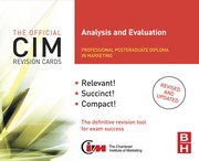 Front cover of CIM Revision Cards Analysis and Evaluation by Karen Beamish