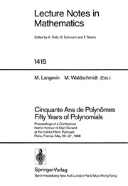 Front cover of Cinquante ans de polynômes = by M. Langevin