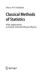 Front cover of Classical methods of statistics by Otto J. W. F. Kardaun