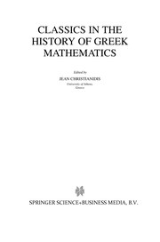 Cover of Classics in the history of Greek mathematics by Jean Christianidis