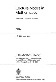 Front cover of Classification theory by U.S.-Israel Workshop on Model Theory in Mathematical Logic (1985 Chicago, Ill.)