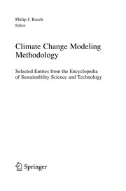 Cover of Climate Change Modeling Methodology by Philip J. Rasch
