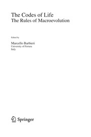 Front cover of The codes of life by Marcello Barbieri