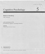 Front cover of Cognitive psychology by Robert J. Sternberg