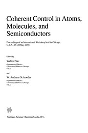 Cover of Coherent Control in Atoms, Molecules, and Semiconductors by Walter Pötz