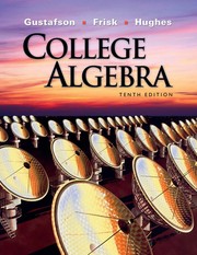 Front cover of College algebra by R. David Gustafson