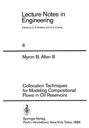Cover of Collocation Techniques for Modeling Compositional Flows in Oil Reservoirs by Myron B. Allen