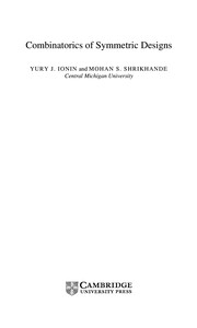 Front cover of Combinatorics of symmetric designs by Yuri Ionin