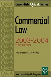 Cover of Commercial law by A. P. Dobson