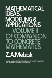 Front cover of Mathematical Ideas, Modeling & Applications by Zdzislaw Alexander Melzak