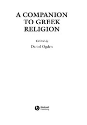 Front cover of A companion to Greek religion by Daniel Ogden