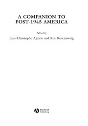 Front cover of A companion to post-1945 America by Jean-Christophe Agnew