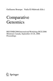 Cover of Comparative genomics by RCG 2006 (2006 Montréal, Québec)