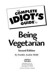 Front cover of The complete idiot's guide to being vegetarian by Frankie Avalon Wolfe
