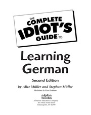 Cover of Complete idiot's guide to learning German by Alice Müller
