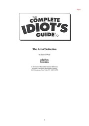 Cover of The complete idiot's guide to the art of seduction by Janet O'Neal