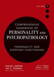 Front cover of Comprehensive handbook of personality and psychopathology by Michel Hersen