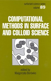 Cover of Computational methods in surface and colloid science by Malgorzata Borowko