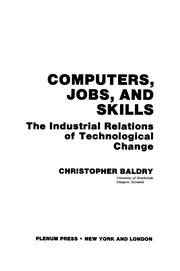 Front cover of Computers, jobs, and skills by Christopher Baldry